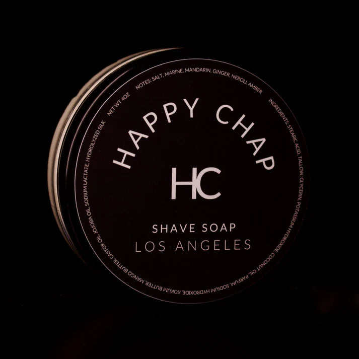 Happy Chap Happy Chap Los Angeles Shaving Collection Shaving Set Black Shaving Soap 4oz