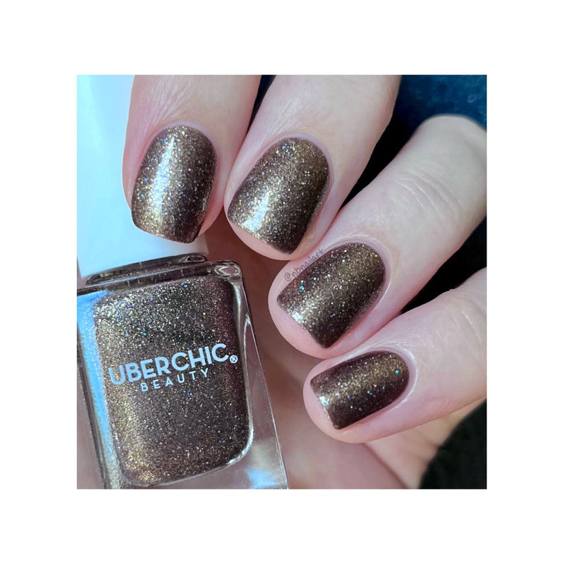 UberChic Beauty Celtic Queen - Holographic Polish Regular Polish Dark Gray