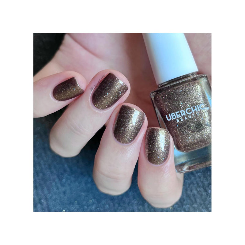 UberChic Beauty Celtic Queen - Holographic Polish Regular Polish Dark Gray