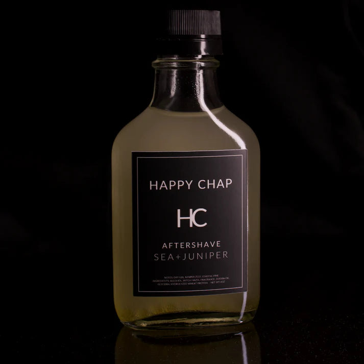 Happy Chap Happy Chap Sea + Juniper Shaving Collection Shaving Set Black Aftershave Splash 4oz