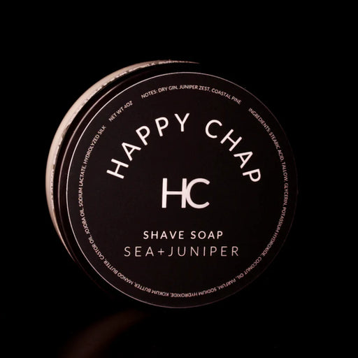 Happy Chap Happy Chap Sea + Juniper Shaving Collection Shaving Set Black Shaving Soap 4oz