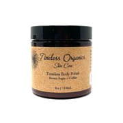 Timeless Organics Skin Care Body Polish - Coffee + Mocha Scrub Dark Khaki