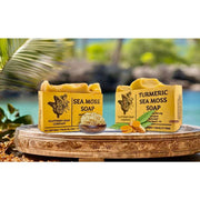 MG Windward Trading LLC Organic Sea Moss Soap – Handcrafted Pure and Natural Bar Soap for Face & Body Skin Care Dim Gray Original Sea Moss Soap,Turmeric,Sea Habilitation,Driftwood and Sea Salt,Tallow and Honey