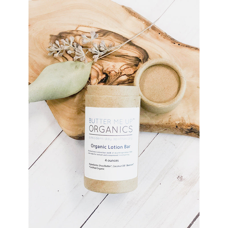 Butter Me Up Organics Organic Lotion Bar Shea Butter and Coconut Oil Body Light Gray