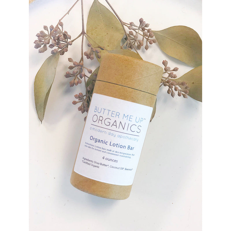 Butter Me Up Organics Organic Lotion Bar Shea Butter and Coconut Oil Body Light Gray