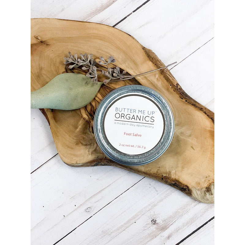 Butter Me Up Organics Foot Salve/ Dry Cracked Feet / Heel Salve / Foot Butter Body Light Gray
