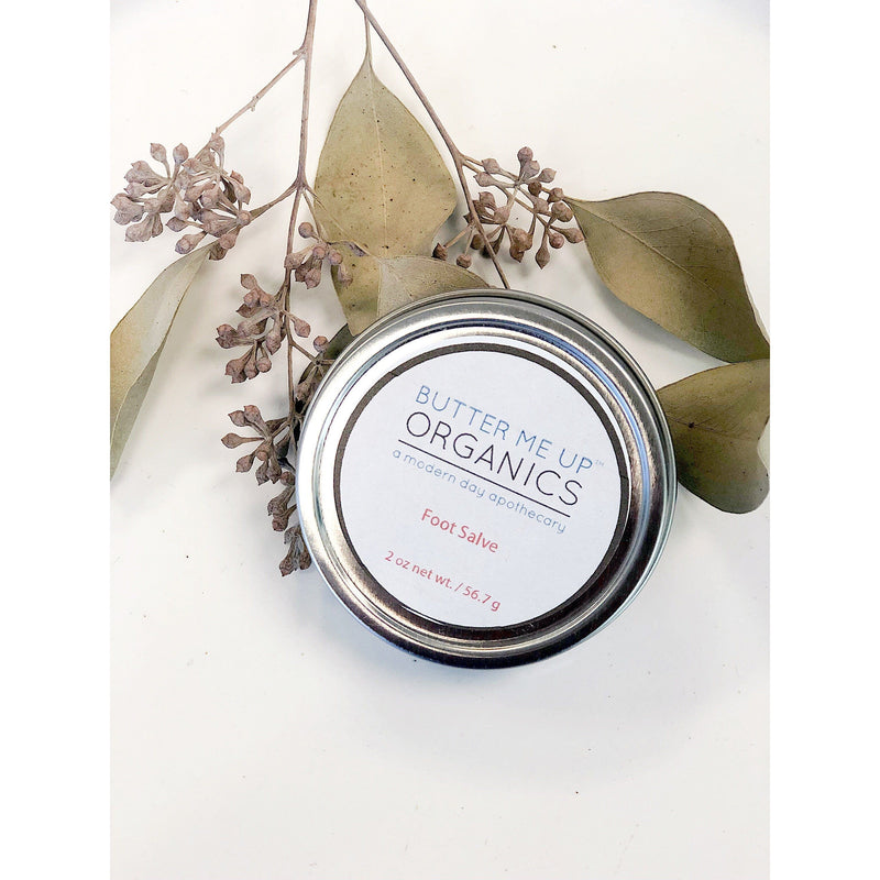 Butter Me Up Organics Foot Salve/ Dry Cracked Feet / Heel Salve / Foot Butter Body Antique White