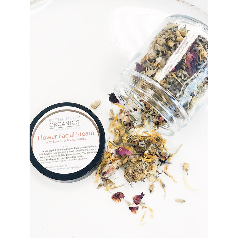Butter Me Up Organics Calming Healing Facial Steam Face White Smoke