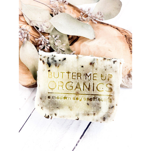 Butter Me Up Organics Harmony Soap- Lavender, Patchouli and Vanilla PALM FREE Soap Antique White Harmony Soap,Harmony Soap + Stained Wood Bamboo Soap Dish