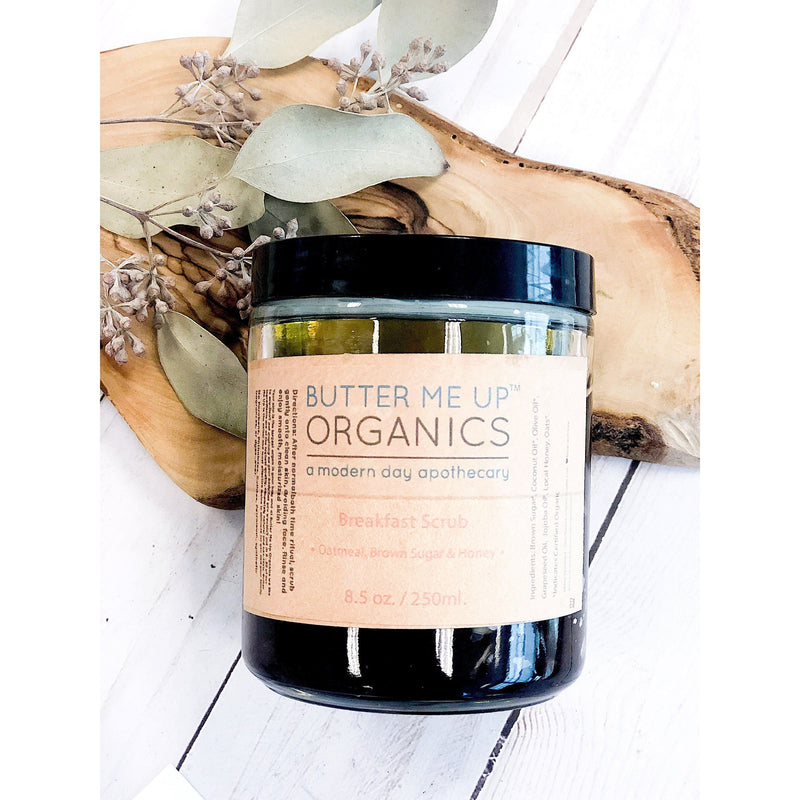 Butter Me Up Organics Organic Breakfast Scrub Body Polish Spa Quality Body Antique White