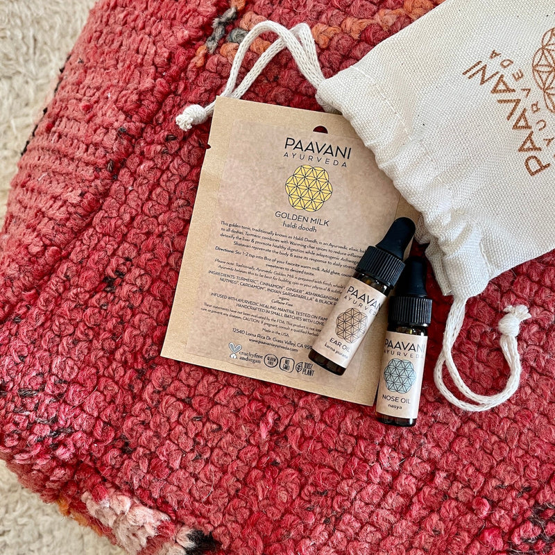 Paavani Ayurveda Winter Sampler Kit | Ayurvedic Set for Seasonal Balance Maroon
