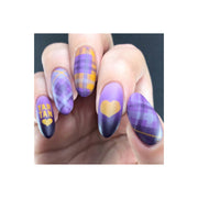 UberChic Beauty Pretty In Plaid-02 Stamping Plate Gray
