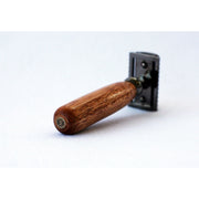 CreationsByWill Mahogany Wood Double Edge Razor Double Edge Razor White Smoke chrome,gold,gunmetal,red brass,brass