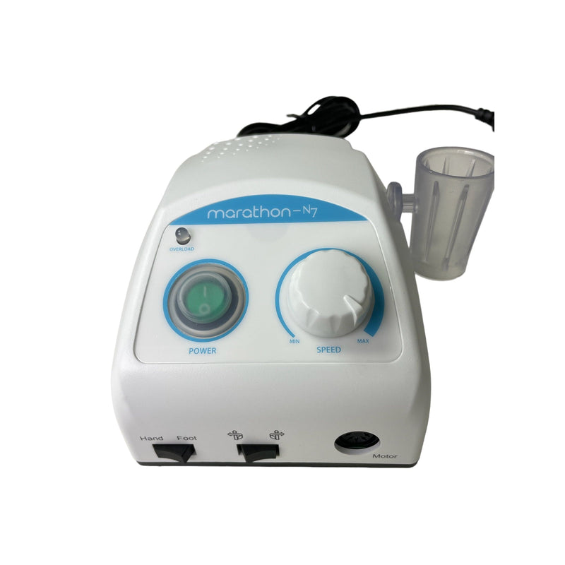 nbmsupply Saeyang Marathon N7 Professional E-File With Overload Protection System + SH37LN HandPiece White Smoke One Year Warranty