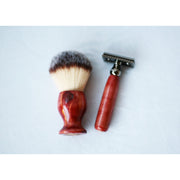 CreationsByWill Aromatic Red Cedar Wood Hand Crafted Shave Set, safety razor, 26mm lather brush and a matching shave stand. Shave Set Lavender