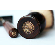 CreationsByWill Walnut Wood Hand Crafted Shave Set with Gunmetal Safety Razor Shave Set Black