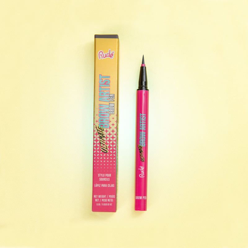 Rude Cosmetics Ultimate Brow Artist Brow Pen Eyebrows Lemon Chiffon Black Brown,Neutral Brown,Taupe,Hazel