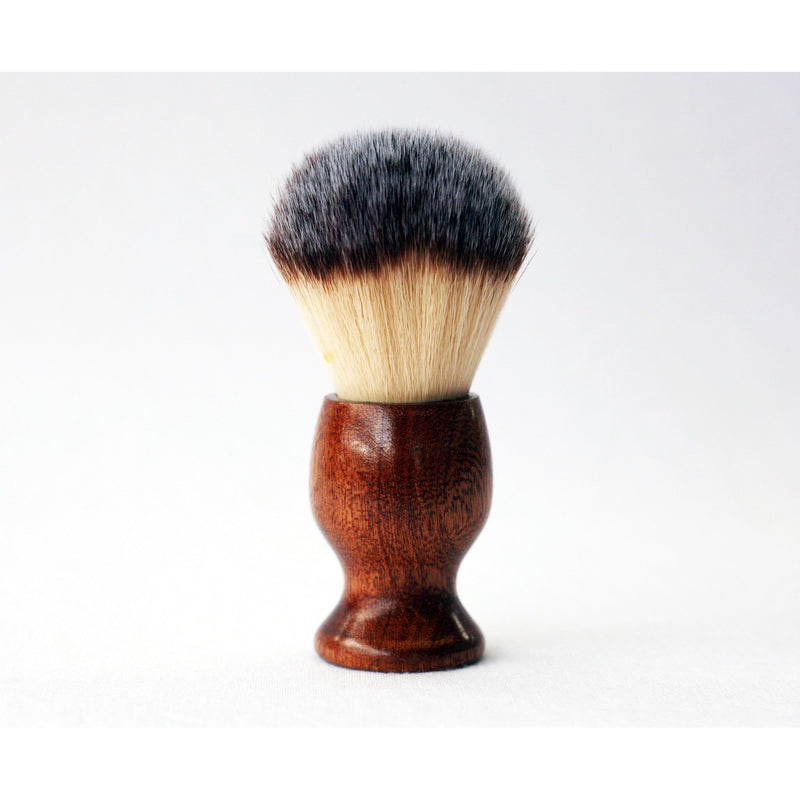 CreationsByWill Mahogany Wood Plisson Lather Brush Lather Brush White Smoke