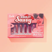 Rude Cosmetics Keep It Sassy 6 Lip Color Set - Nude Lipstick Light Pink Nude
