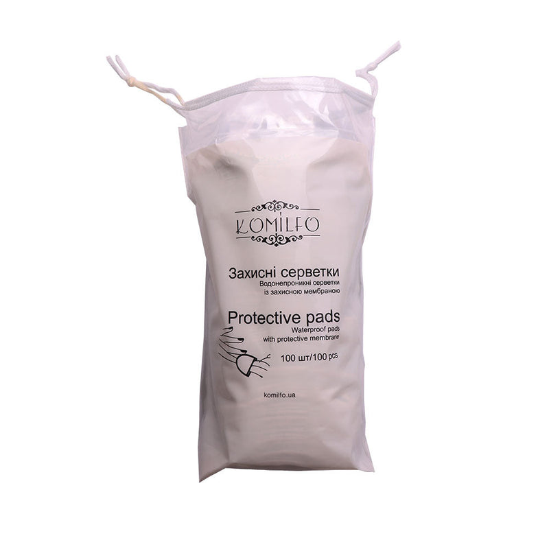 nbmsupply Komilfo Protective Pads – protective lint-free wipes, 100 pcs 834050 White Smoke