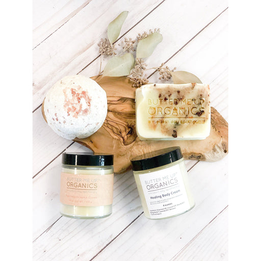 Butter Me Up Organics Sensitive Skin Gift Set Body Antique White