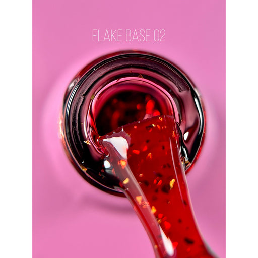 nbmsupply BEYOU Professional Flake base 02(Fall collection) 15ML Hot Pink