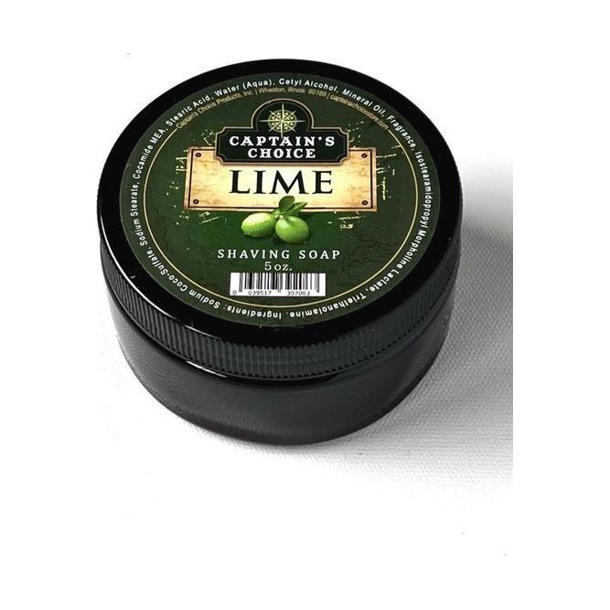 Captain's Choice Captain's Choice Lime Shaving Soap 5 Oz Shaving Soap Light Gray