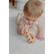 Be A Heart Baby's First Rosary Wooden Teether Baby Gray