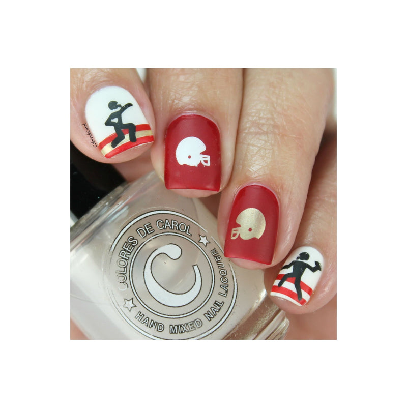 UberChic Beauty Football is Life Stamping Plate Rosy Brown