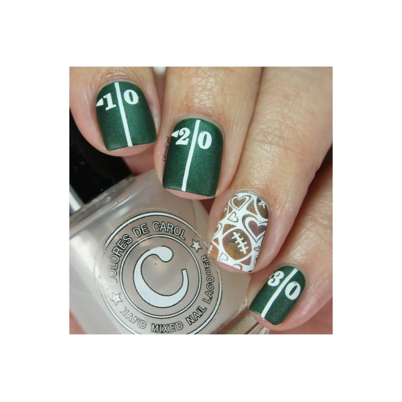 UberChic Beauty Football is Life Stamping Plate Rosy Brown