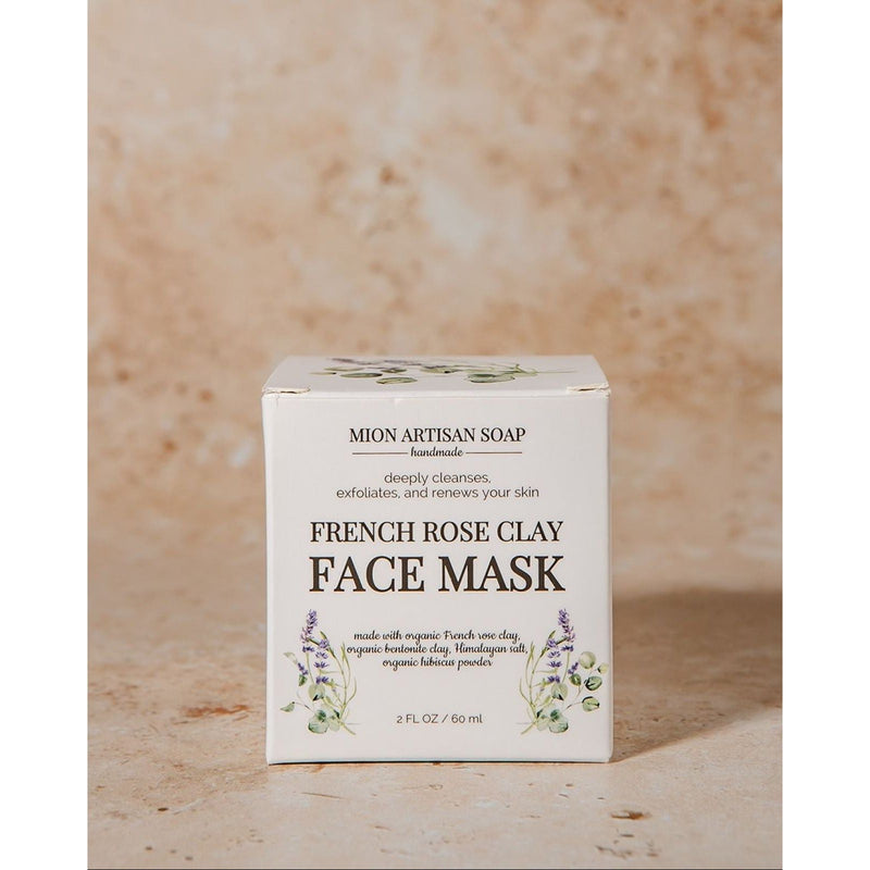 MION Artisan Soap Co. French Rose Clay Face Mask | Tone, Clear, and Detox Rosy Brown