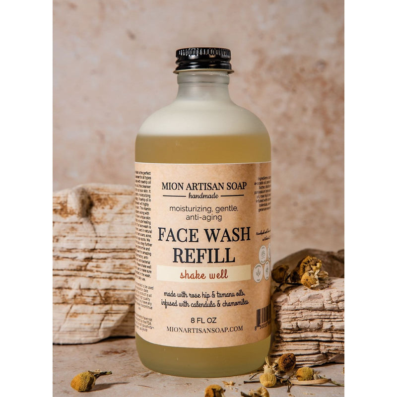 MION Artisan Soap Co. Face Wash Refill | with Rose Hip and Tamanu Oils Gray