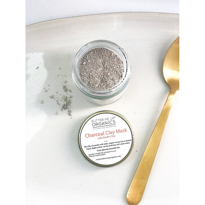 Butter Me Up Organics Organic Charcoal Mask / Activated Charcoal Mask Face Antique White