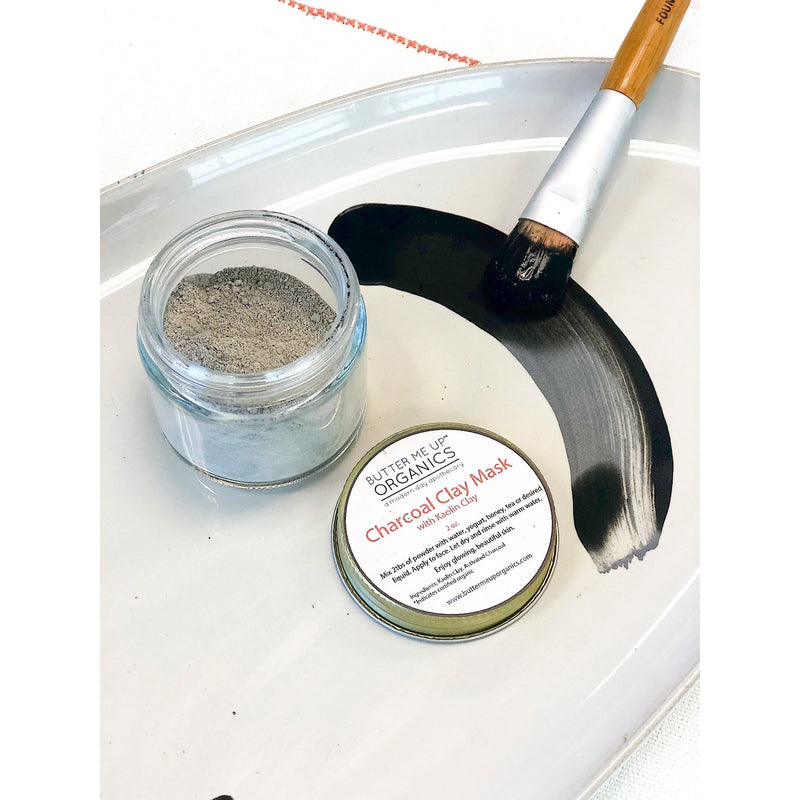Butter Me Up Organics Organic Charcoal Mask / Activated Charcoal Mask Face Light Gray