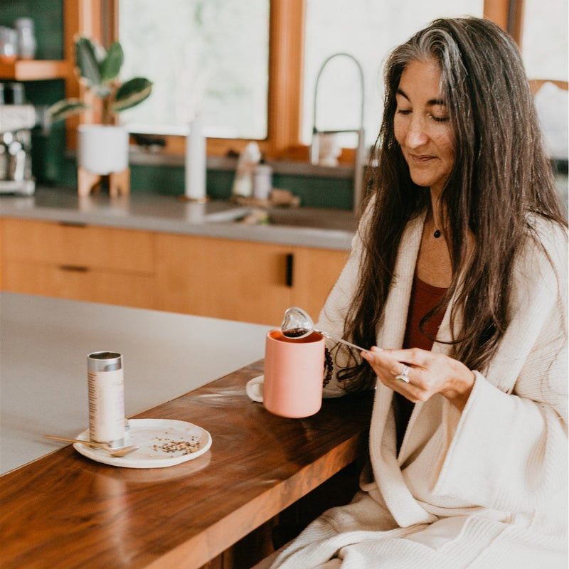 Paavani Ayurveda Heart Tea Infuser | Stainless Steel Strainer for Loose-Leaf Tea Rituals simple Light Gray