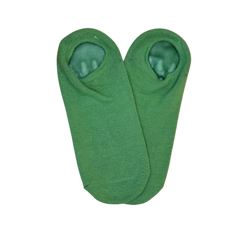 By Robin Creations Terry Cloth Non-Skid & Silicone Gel Moisturizing Socks for Cracked Heels & Feet Silicone Moisturizing Gloves Sea Green 1 Pair,4 Pairs