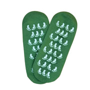 By Robin Creations Terry Cloth Non-Skid & Silicone Gel Moisturizing Socks for Cracked Heels & Feet Silicone Moisturizing Gloves White Smoke 1 Pair,4 Pairs
