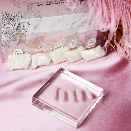 Red Iguana LLC Base Nail Tips for Silicone Practice Hands 2.0 Hand Lavender For Full Hand
