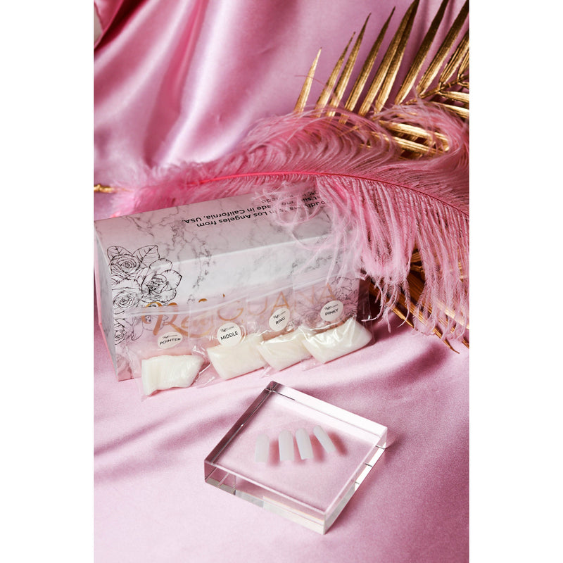 Red Iguana LLC Base Nail Tips for Silicone Practice Hands 2.0 Hand Misty Rose For Full Hand,For Half Hand,For Middle Finger,For Thumb