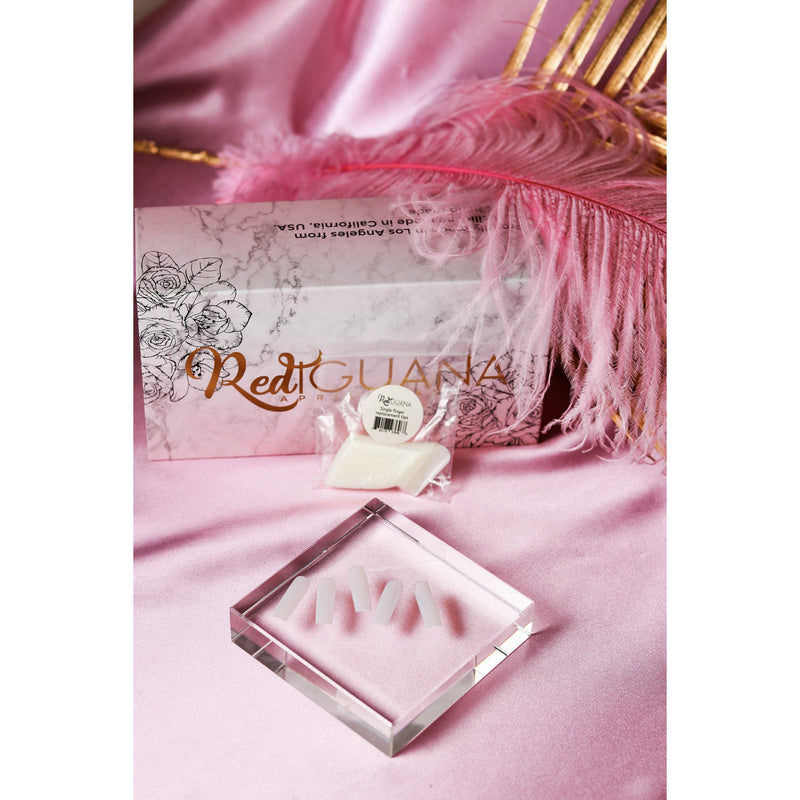 Red Iguana LLC Base Nail Tips for Silicone Practice Hands 2.0 Hand Misty Rose For Full Hand,For Half Hand,For Middle Finger,For Thumb