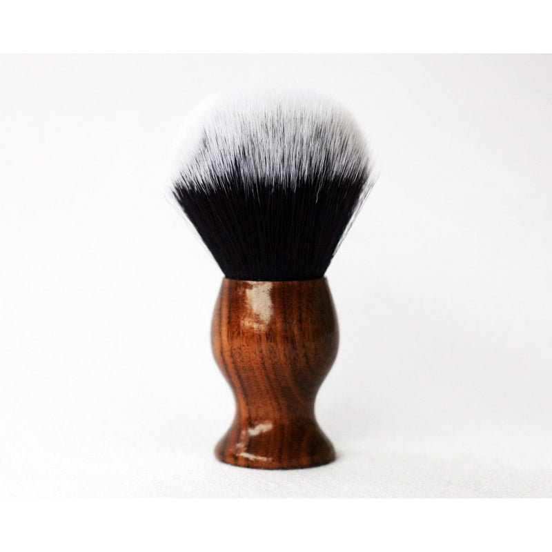 CreationsByWill Walnut Tuxedo shave Brush Lather Brush Black