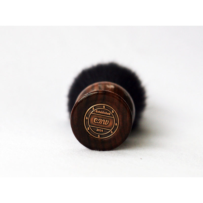 CreationsByWill Walnut Tuxedo shave Brush Lather Brush Black