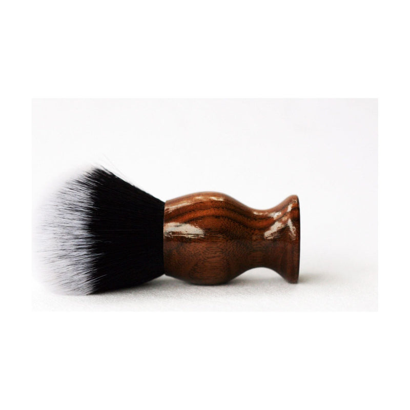 CreationsByWill Walnut Tuxedo shave Brush Lather Brush Black