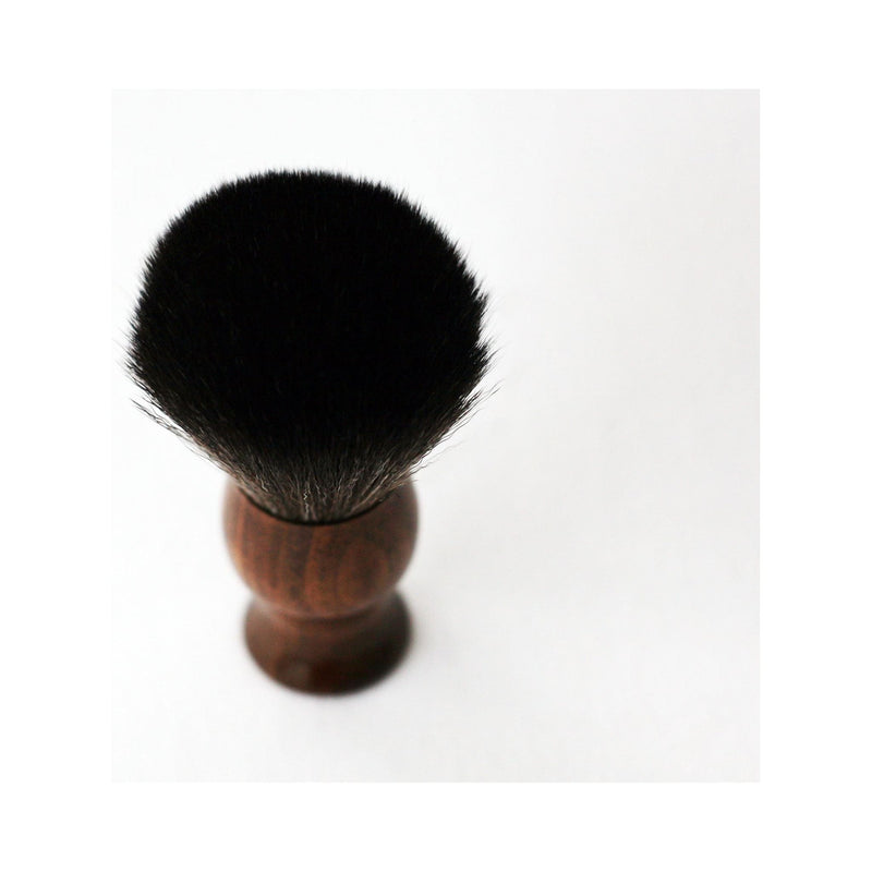 CreationsByWill Walnut Game Changer shave Brush Lather Brush White Smoke