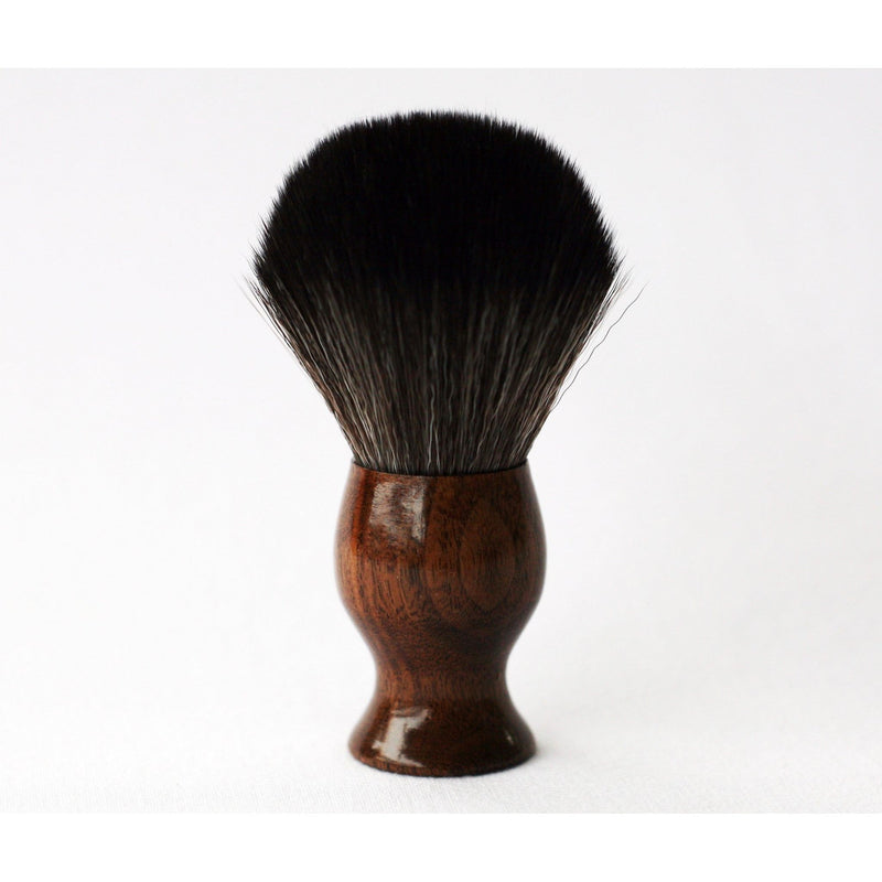 CreationsByWill Walnut Game Changer shave Brush Lather Brush White Smoke