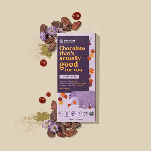 Elements Truffles Maple Toffee Chocolates Light Gray 1 Bar,3 Bars,10 Bars
