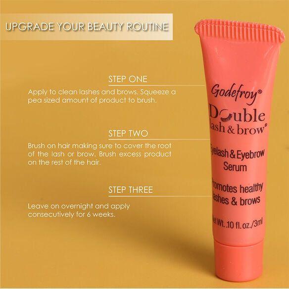 GodefroyBeauty GODEFROY DOUBLE LASH & BROW GROWTH SERUM Lash & Brow Growth Treatments Sandy Brown