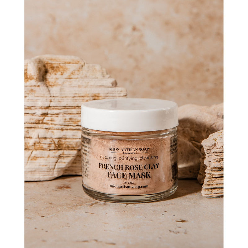 MION Artisan Soap Co. French Rose Clay Face Mask | Tone, Clear, and Detox Tan