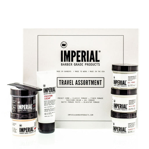 Imperial Barber Products Travel Assortment Bundle White Smoke