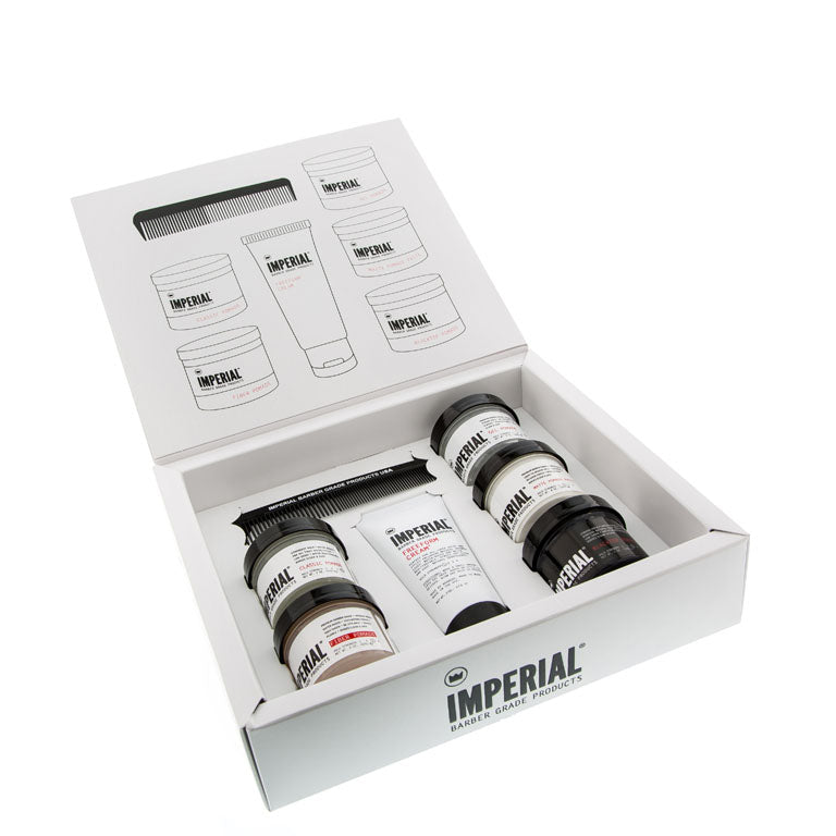 Imperial Barber Products Travel Assortment Bundle White Smoke